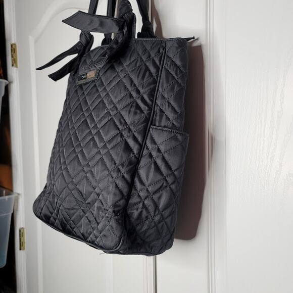 Calvin Klein Soft sided Quilted Black large tote shoulder bag large - Picture 7 of 7